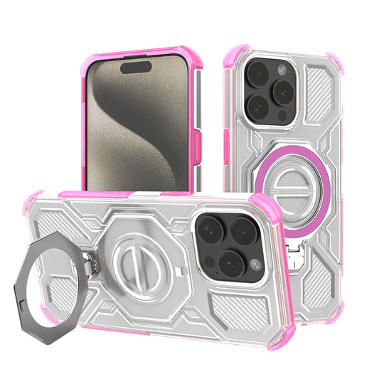 Puzdro pre Apple iPhone 15 Pro Max, Techsuit, Carbon Shield Pro, Ružové