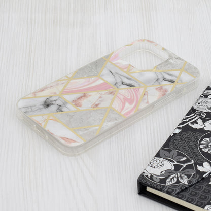 Puzdro pre Apple iPhone 15 Pro Max, Techsuit, Marble, Ružové