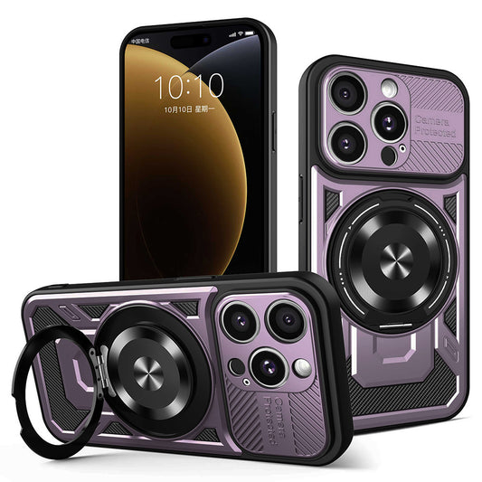 Puzdro pre Apple iPhone 15 Pro Max, Techsuit, RuggedCam, Fialové