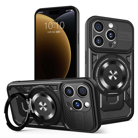 Puzdro pre Apple iPhone 15 Pro Max, Techsuit, RuggedCam, Čierne