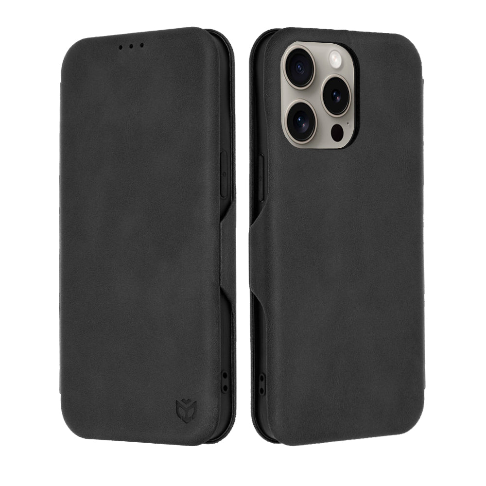 Puzdro pre Apple iPhone 15 Pro Max, Techsuit, Safe Wallet Plus, Čierne
