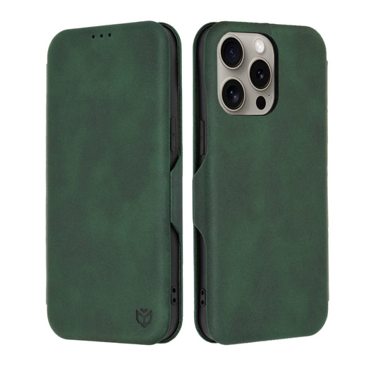 Puzdro pre Apple iPhone 15 Pro Max, Techsuit, Safe Wallet Plus, Zelené