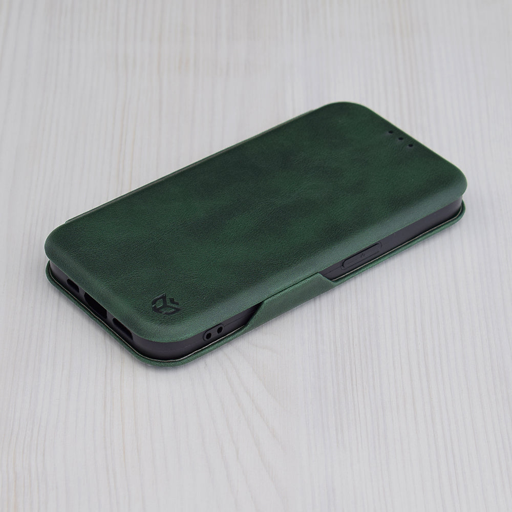 Puzdro pre Apple iPhone 15 Pro Max, Techsuit, Safe Wallet Plus, Zelené