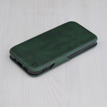 Puzdro pre Apple iPhone 15 Pro Max, Techsuit, Safe Wallet Plus, Zelené