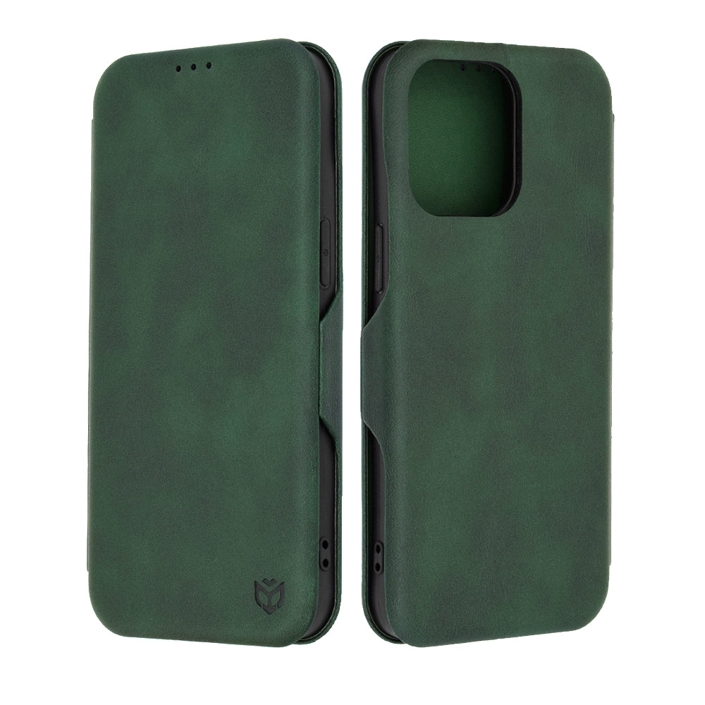Puzdro pre Apple iPhone 15 Pro Max, Techsuit, Safe Wallet Plus, Zelené