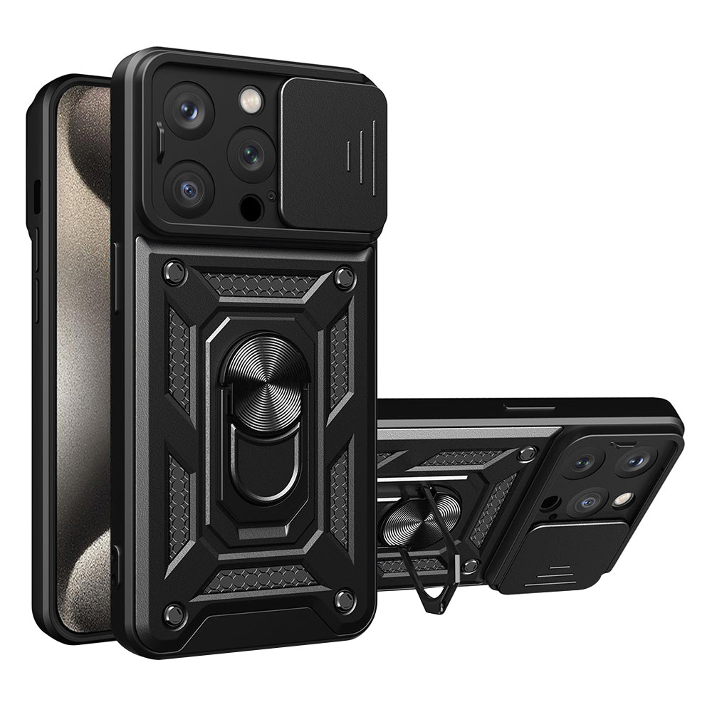 Puzdro pre Apple iPhone 15 Pro, Techsuit, CamShield, Čierne