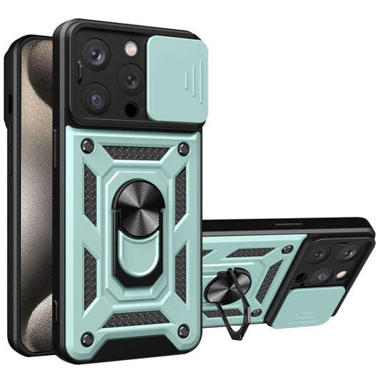 Puzdro pre Apple iPhone 15 Pro, Techsuit, CamShield, Zelené
