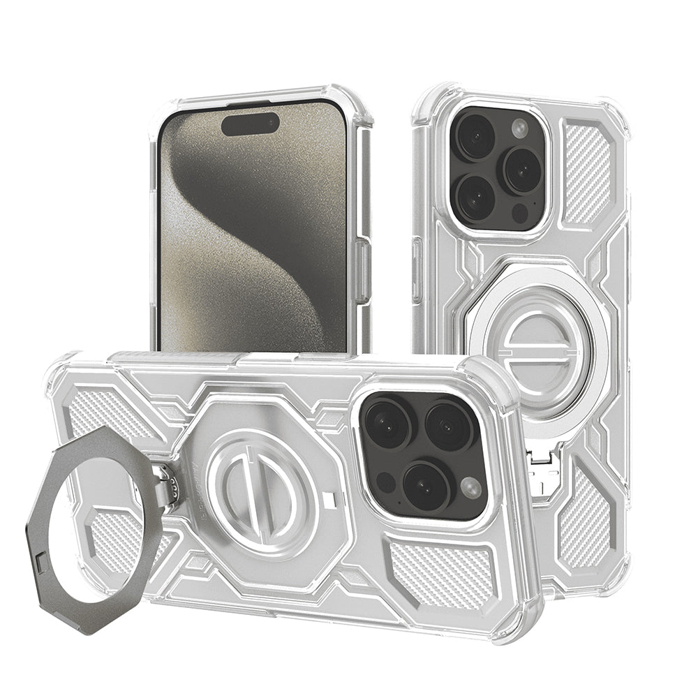 Puzdro pre Apple iPhone 15 Pro, Techsuit, Carbon Shield Pro, Biele