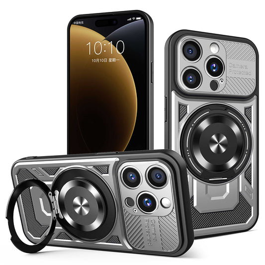 Puzdro pre Apple iPhone 15 Pro, Techsuit, RuggedCam, Sivá
