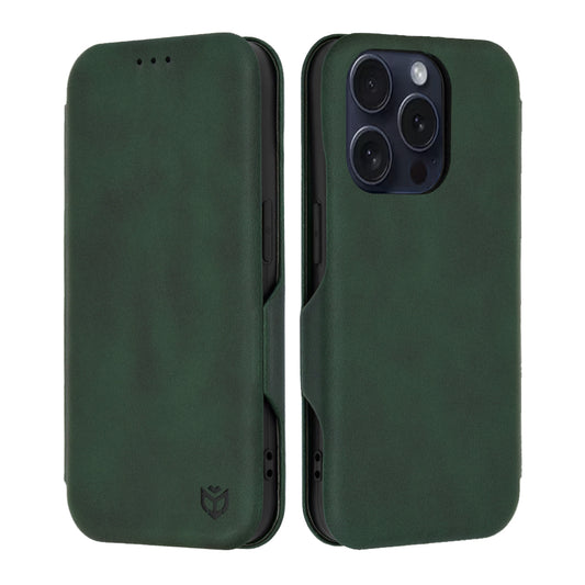 Puzdro pre Apple iPhone 15 Pro, Techsuit, Safe Wallet Plus, Zelené