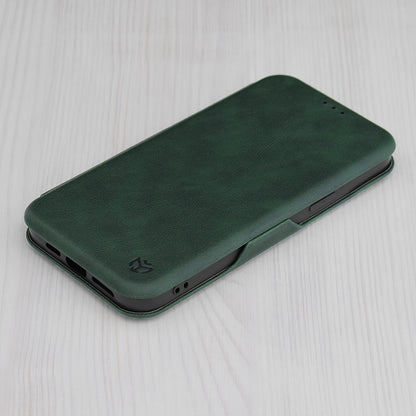 Puzdro pre Apple iPhone 15 Pro, Techsuit, Safe Wallet Plus, Zelené