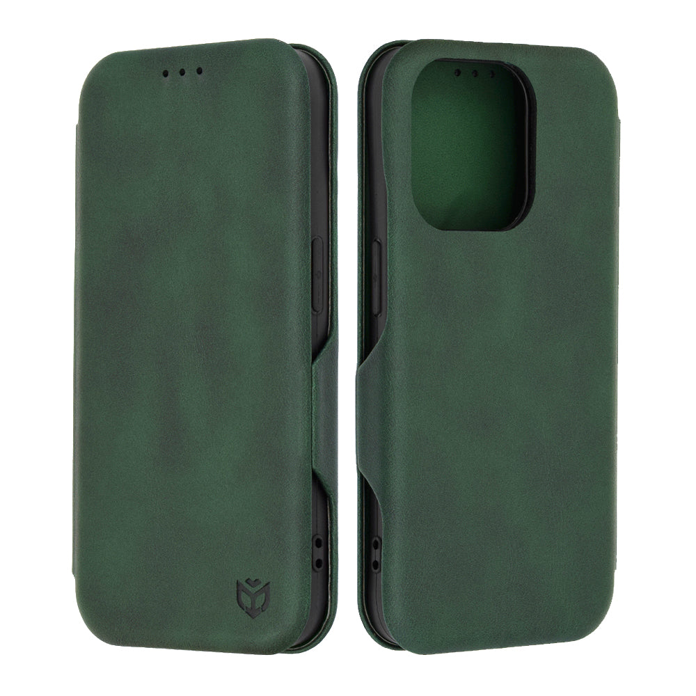 Puzdro pre Apple iPhone 15 Pro, Techsuit, Safe Wallet Plus, Zelené