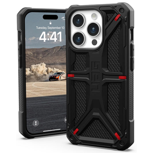 Puzdro pre Apple iPhone 15 Pro, Urban Armor Gear, Monarch Kevlar, Čierne