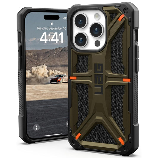Puzdro pre Apple iPhone 15 Pro, Urban Armor Gear, Monarch Kevlar, Zelené