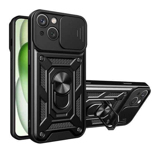 Puzdro pre Apple iPhone 15, Techsuit, CamShield, Čierne
