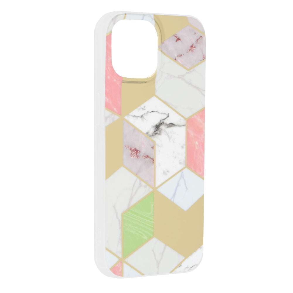 Puzdro pre Apple iPhone 15, Techsuit, Marble, fialové