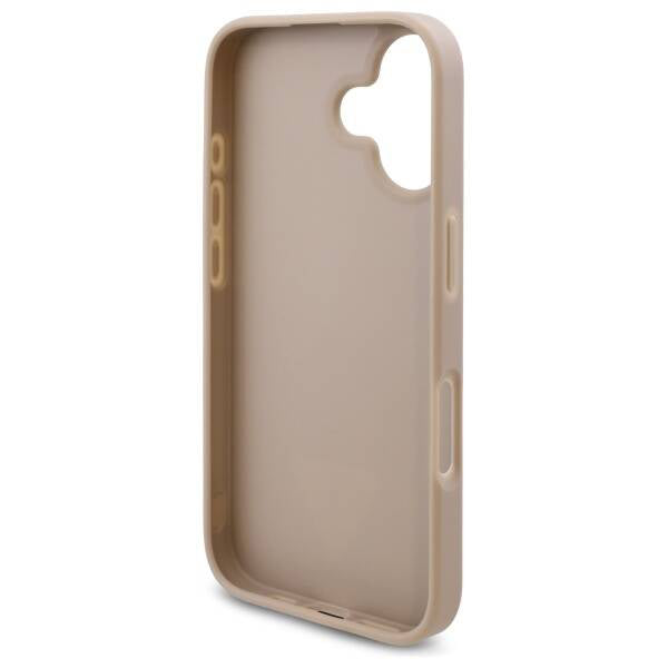 Puzdro pre Apple iPhone 16, Guess, 4G Triangle Logo, Biela