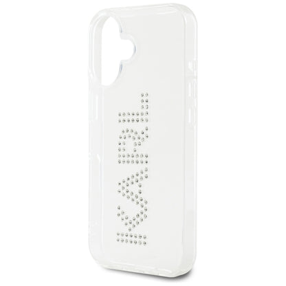 Puzdro pre Apple iPhone 16, Karl Lagerfeld, IML Rhinestones Transparent Logo, Transparent