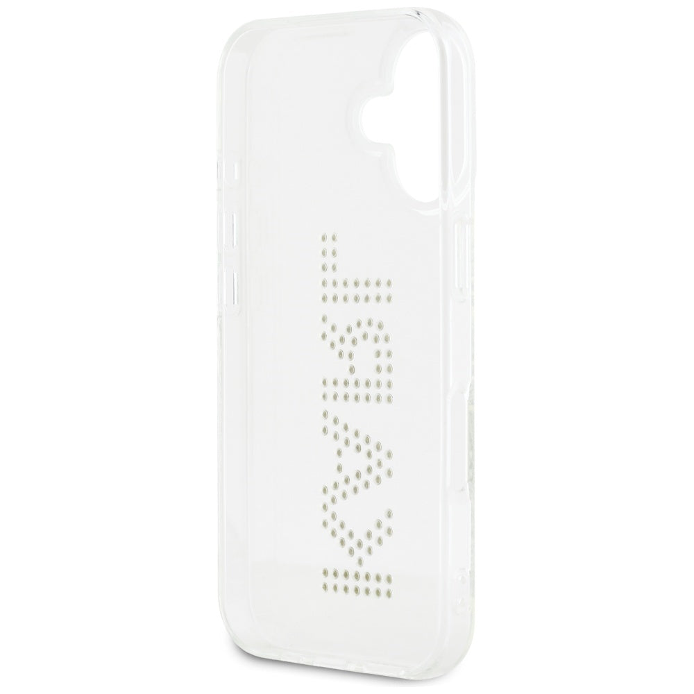 Puzdro pre Apple iPhone 16, Karl Lagerfeld, IML Rhinestones Transparent Logo, Transparent