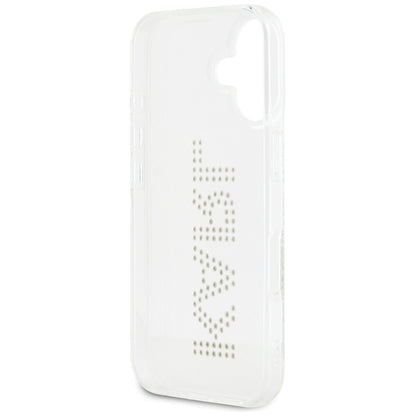 Puzdro pre Apple iPhone 16, Karl Lagerfeld, IML Rhinestones Transparent Logo, Transparent