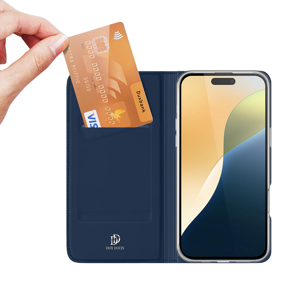 Puzdro pre Apple iPhone 16 Plus, DUX DUCIS, Skin Pro, Čierne