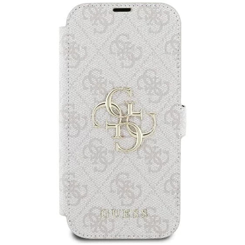 Puzdro pre Apple iPhone 16 Plus, Guess, 4G Book, Ružové