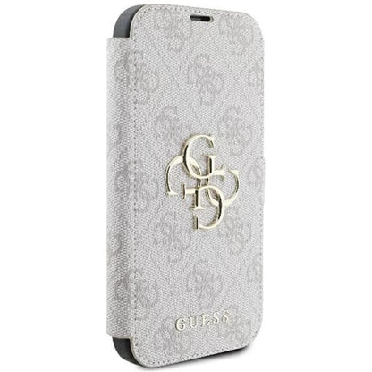 Puzdro pre Apple iPhone 16 Plus, Guess, 4G Book, Ružové