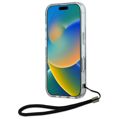 Puzdro pre Apple iPhone 16 Plus, Karl Lagerfeld, Zebra with Cord Strap, Mov