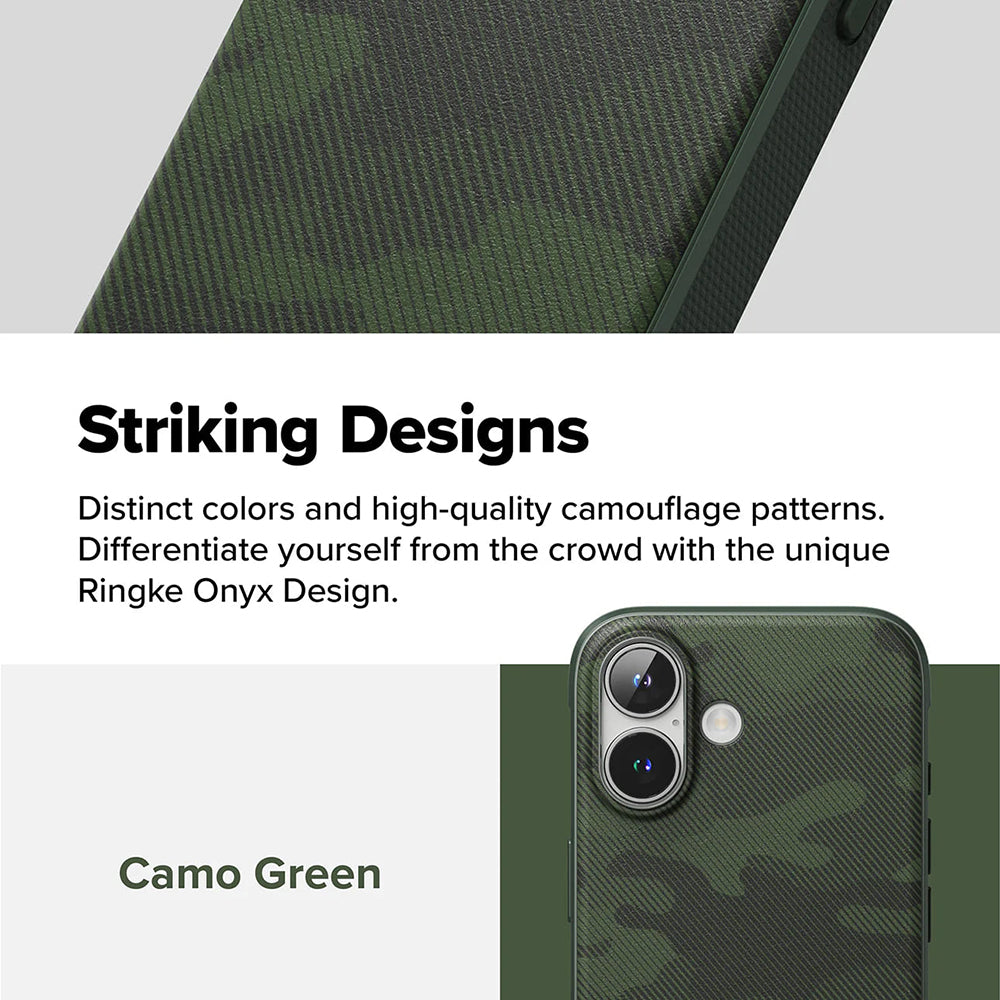 Puzdro pre Apple iPhone 16 Plus, Ringke, Onyx Design, Zelené