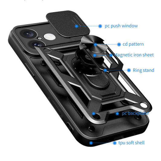 Puzdro pre Apple iPhone 16 Plus, Techsuit, CamShield, Modré