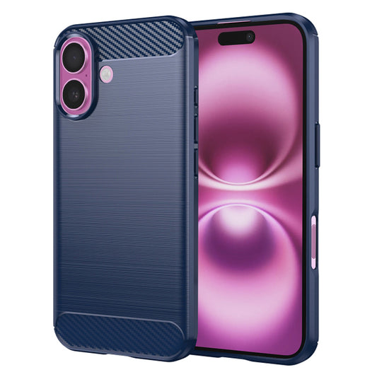 Puzdro pre Apple iPhone 16 Plus, Techsuit, Karbón, Modrá