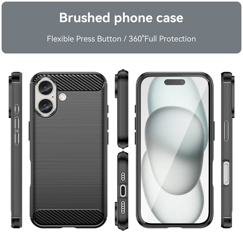 Obal na Apple iPhone 16 Plus, Techsuit, Karbón, Čierny