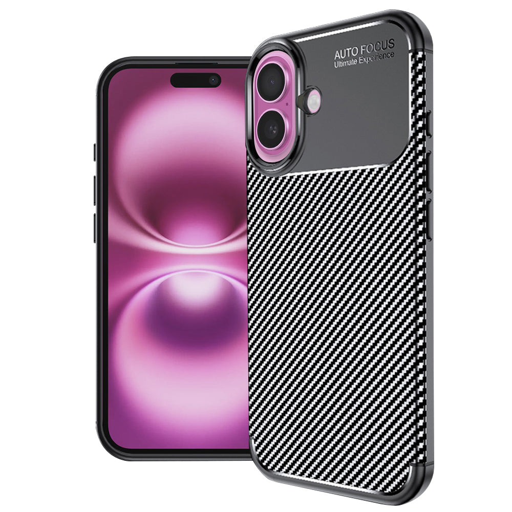 Puzdro pre Apple iPhone 16 Plus, Techsuit, CarbonFiber, Čierne