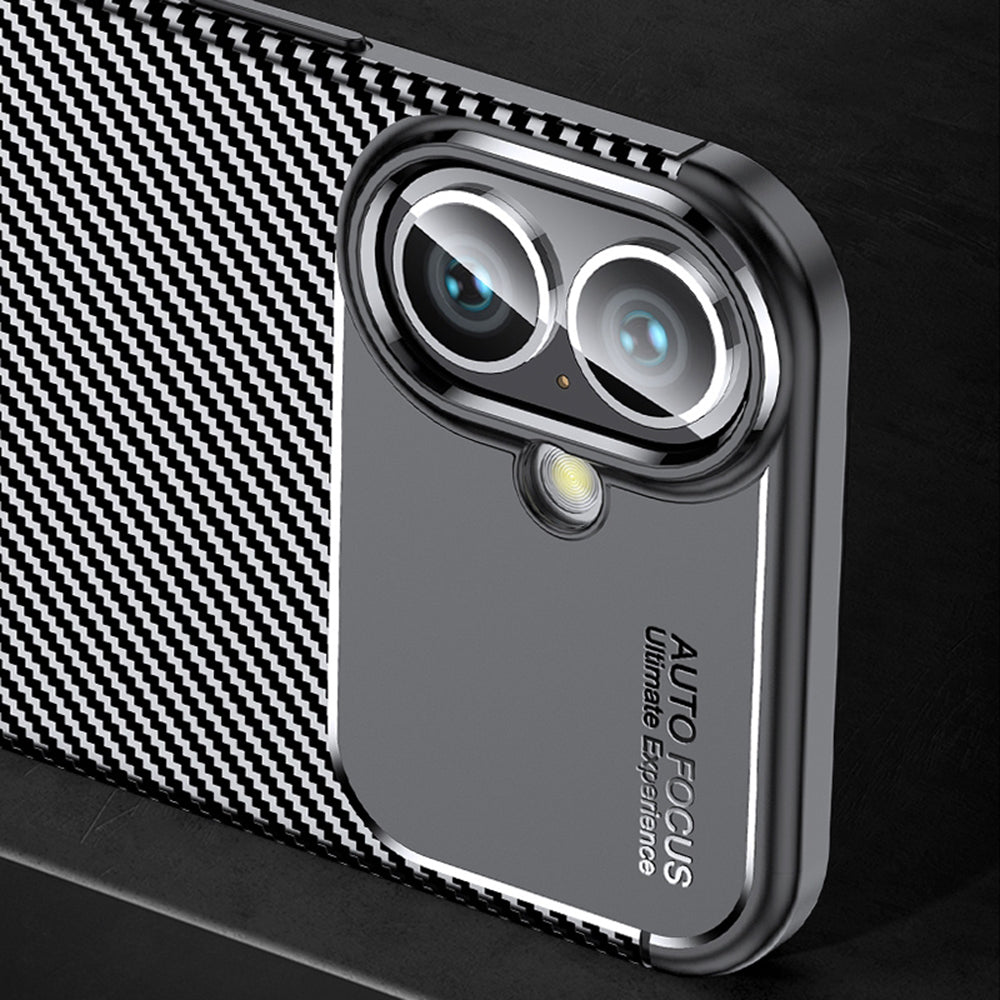 Puzdro pre Apple iPhone 16 Plus, Techsuit, CarbonFiber, Čierne