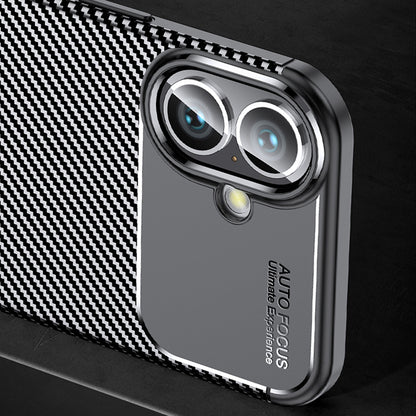 Puzdro pre Apple iPhone 16 Plus, Techsuit, CarbonFiber, Čierne