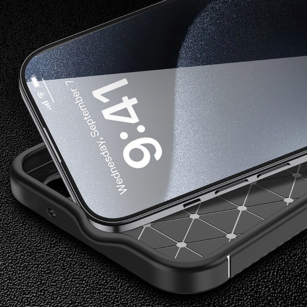 Puzdro pre Apple iPhone 16 Plus, Techsuit, CarbonFiber, Čierne