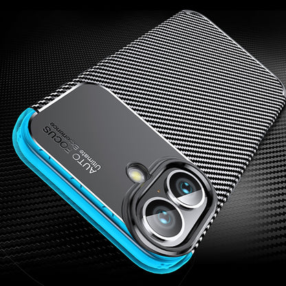 Puzdro pre Apple iPhone 16 Plus, Techsuit, CarbonFiber, Čierne