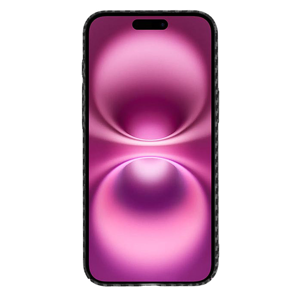 Puzdro pre Apple iPhone 16 Plus, Techsuit, Carbonite FiberShell, Čierne