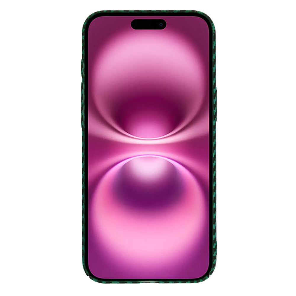 Puzdro pre Apple iPhone 16 Plus, Techsuit, Carbonite FiberShell, Zelené