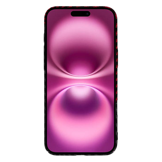Puzdro pre Apple iPhone 16 Plus, Techsuit, Carbonite FiberShell, Čierno-červené