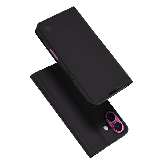 Puzdro pre Apple iPhone 16 Plus, Techsuit, Magskin Book, Čierne
