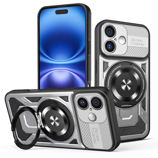 Puzdro pre Apple iPhone 16 Plus, Techsuit, RuggedCam, Sivá