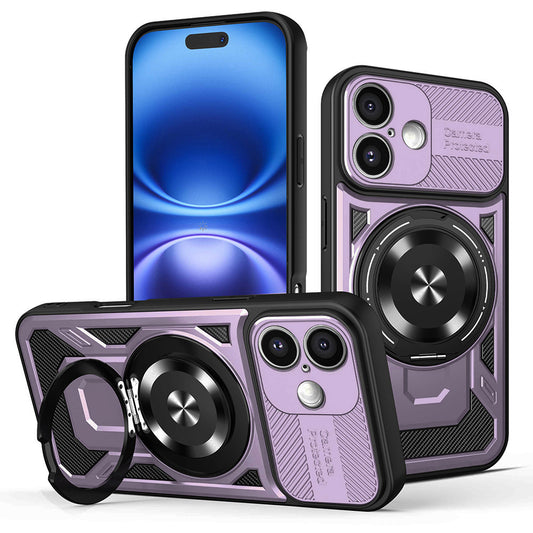 Puzdro pre Apple iPhone 16 Plus, Techsuit, RuggedCam, Fialové