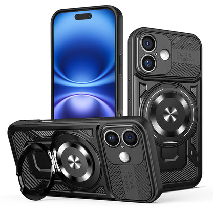 Puzdro pre Apple iPhone 16 Plus, Techsuit, RuggedCam, Čierne