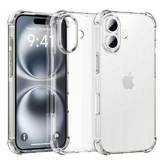 Obal na Apple iPhone 16 Plus, Techsuit, nárazuvzdorný priehľadný (veľký otvor na objektív), priehľadný