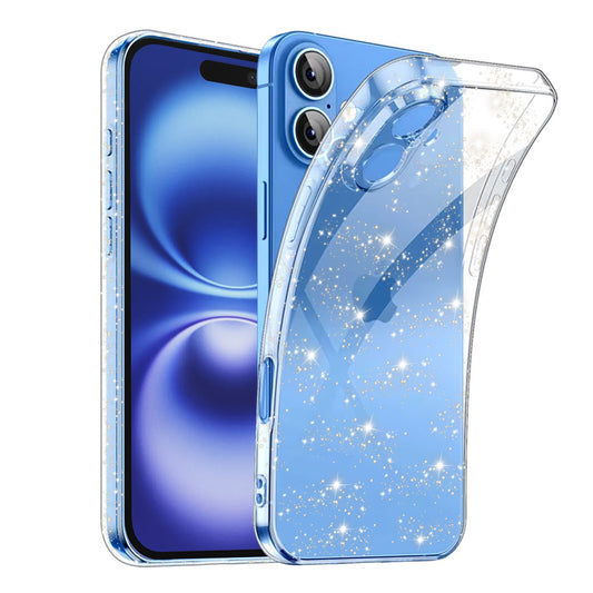 Obal na Apple iPhone 16 Plus, Techsuit, SparkleSkin, Priehľadný
