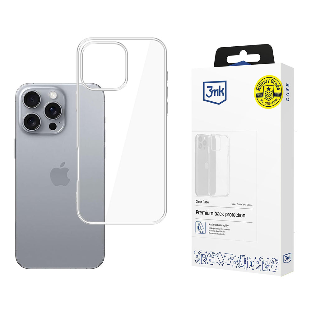 Puzdro pre Apple iPhone 16 Pro, 3MK, Priehľadné, Transparentné