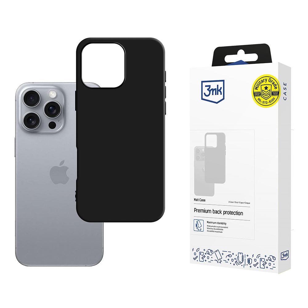 Puzdro pre Apple iPhone 16 Pro, 3MK, Matná čierna