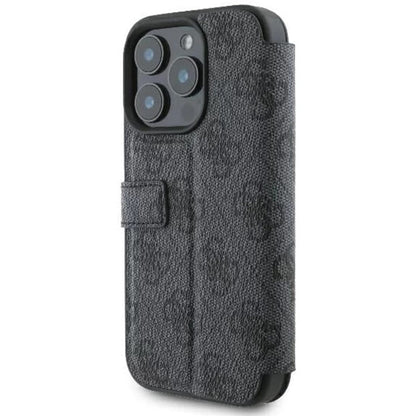 Case for Apple iPhone 16 Pro, Guess, 4G Book, Black
