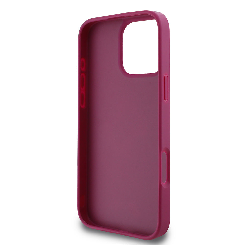Puzdro pre Apple iPhone 16 Pro, Guess, Glitter Big 4G Script, Magenta